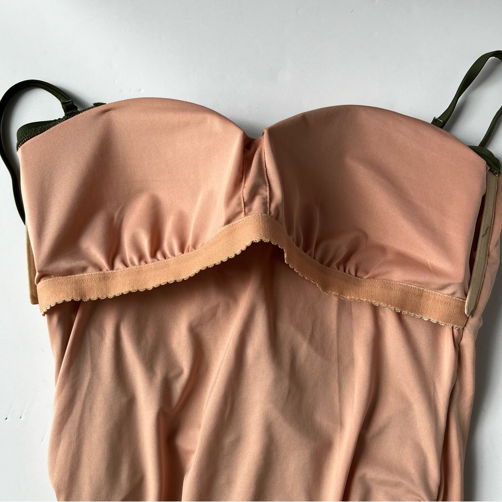 NWOT  J. Crew Ruched One Piece Swimsuit with Removable Straps Olive Gree… - Picture 7 of 12